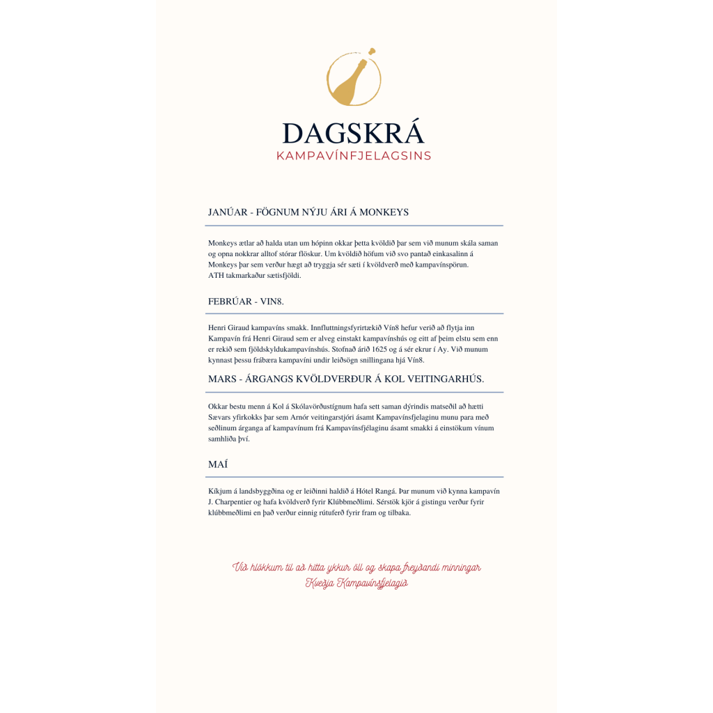 Kampavínsfjelagið & co